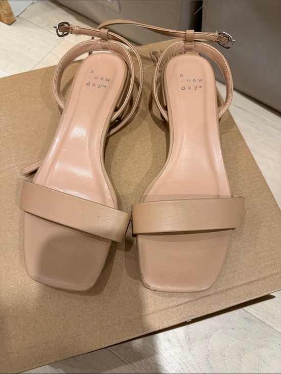 a new day Shoes - a new day Beige Square-Toe Ankle-Strap Sandals